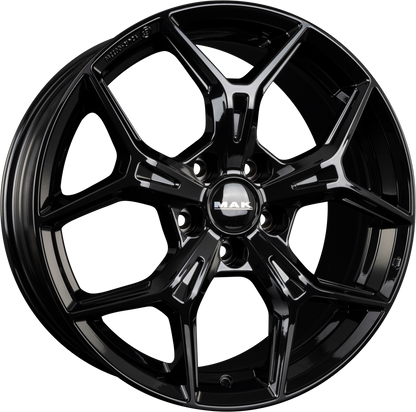 Mak Epica gloss black Alufelge 7x17 Zoll ET42 LK 5x108 ML65.1 – Bild 5