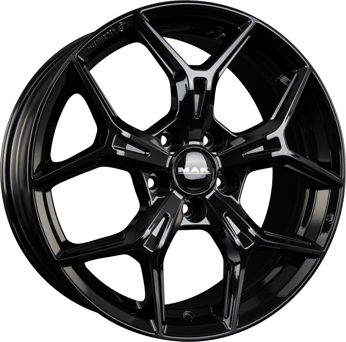 Mak Epica gloss black Alufelge 8x19 Zoll ET45 LK 5x114.3 ML76 – Bild 5