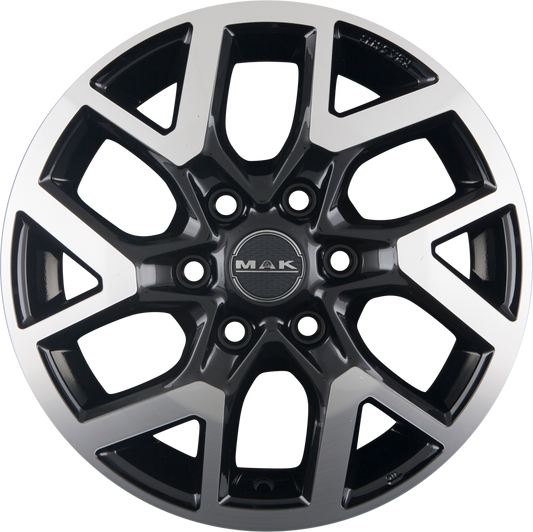Mak Gravel Black Mirror Face Alufelge 7x17 Zoll ET50 LK 6x120 ML74.5
