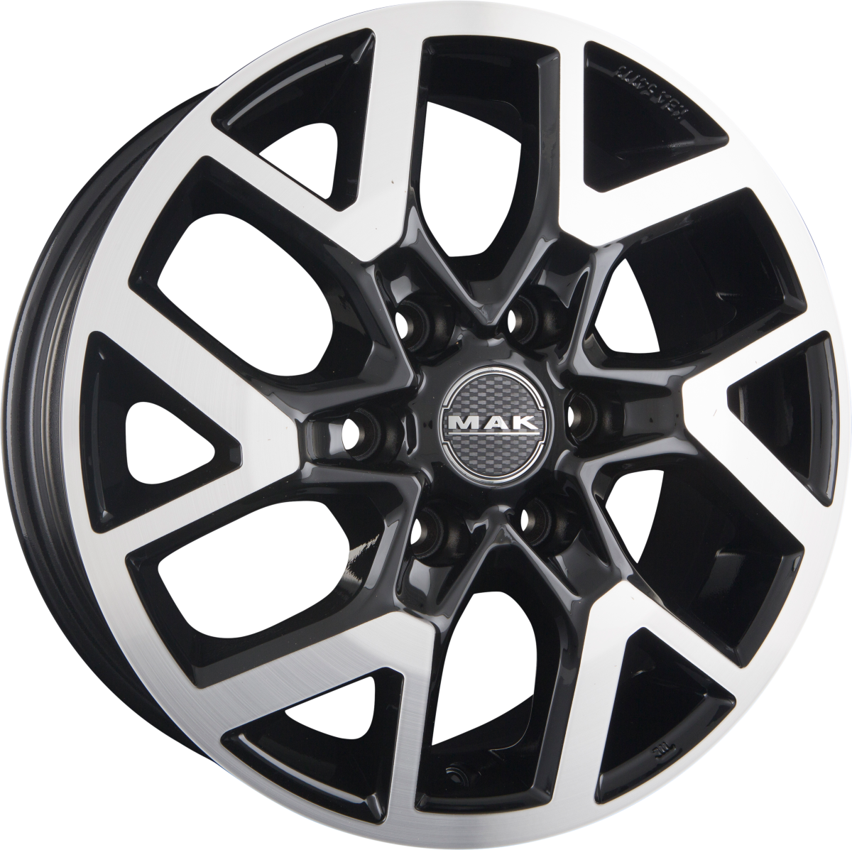 Mak Gravel Black Mirror Face Alufelge 7x17 Zoll ET50 LK 6x120 ML74.5 – Bild 2