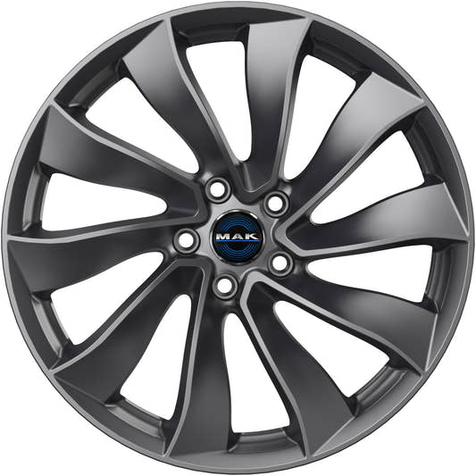 Mak Solar gloss gun metallic Alufelge 9.5x20 Zoll ET45 LK 5x114.3 ML64.1 – Bild 2
