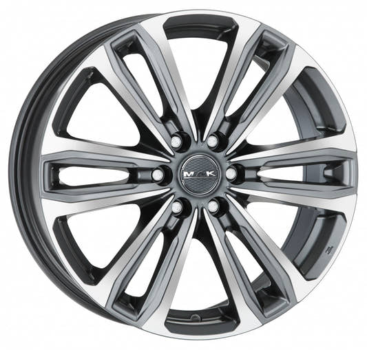 Mak Safari 6 gun metallic mirror Alufelge 7.5x18 Zoll ET47 LK 6x120 ML74.5