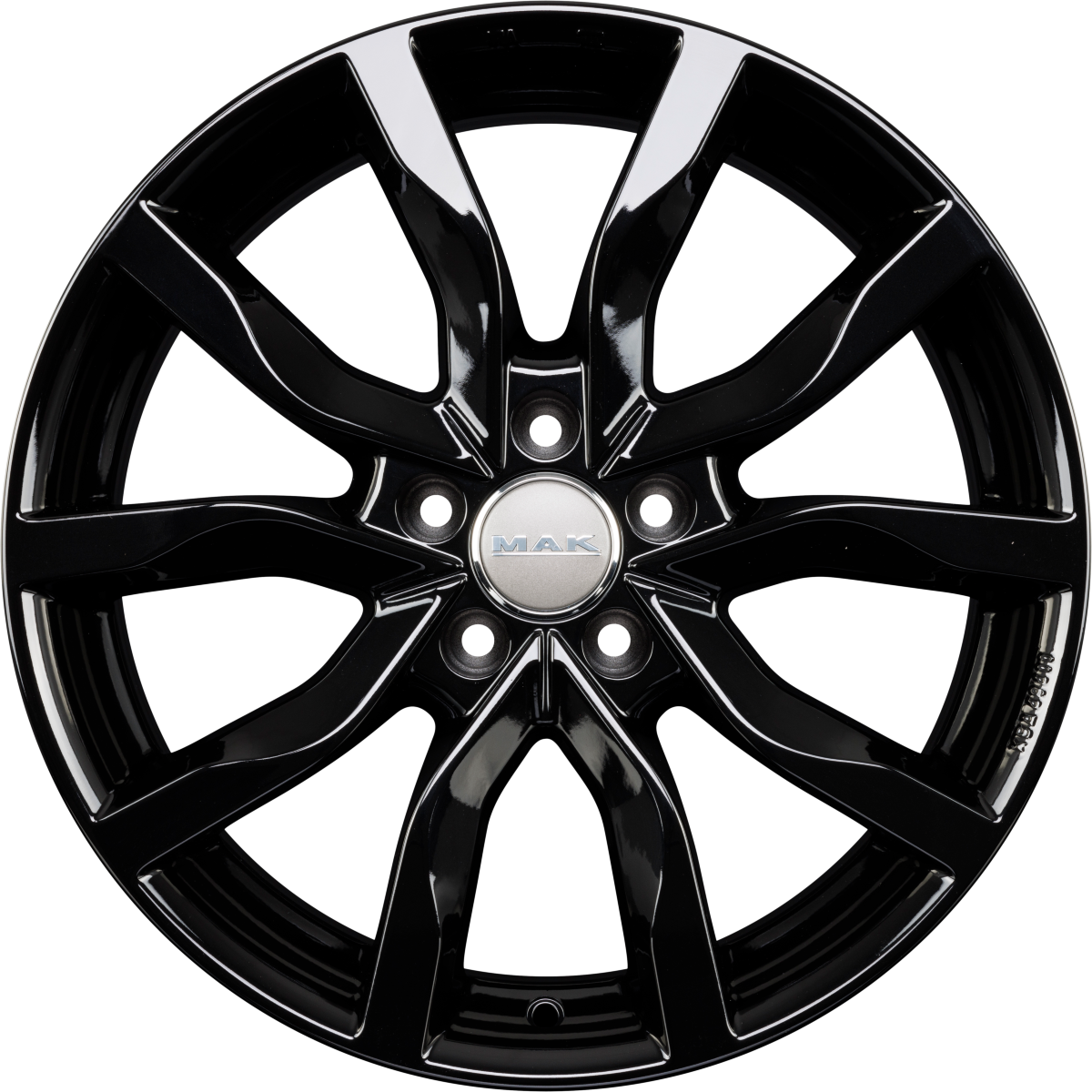 Mak Köln Gloss Black Alufelge 8x17 Zoll ET42 LK 5x112 ML57.1