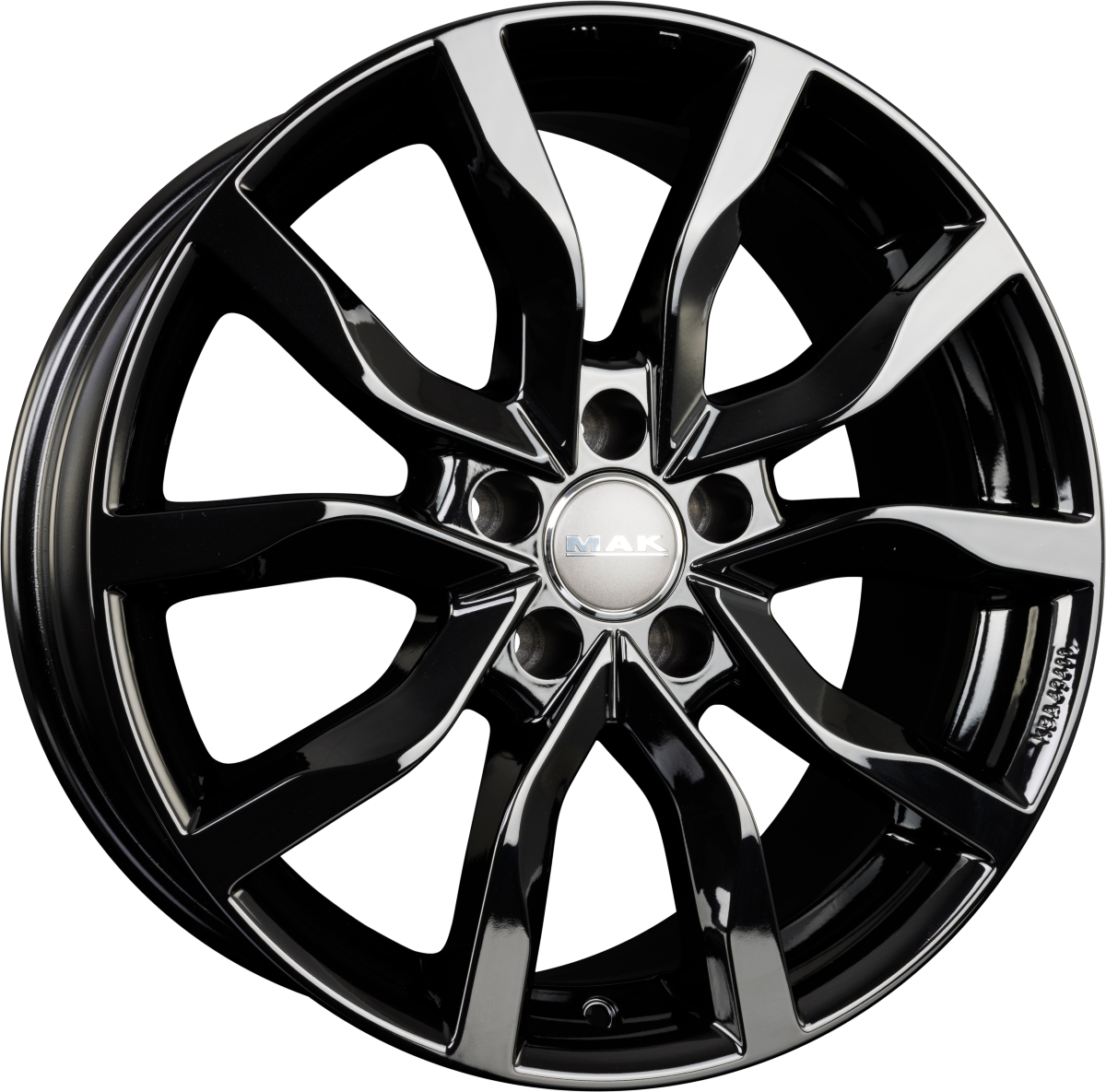 Mak Köln Gloss Black Alufelge 8x17 Zoll ET42 LK 5x112 ML57.1 – Bild 2