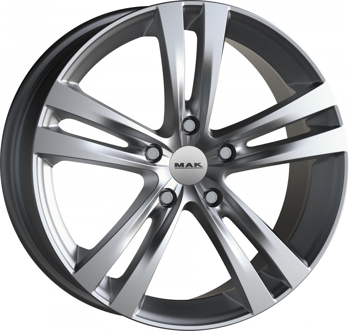 Mak Zenith matt titan Alufelge 8x17 Zoll ET40 LK 5x110 ML65.1