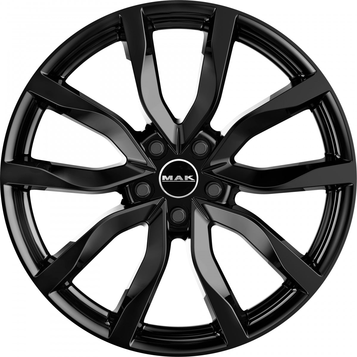 Mak Highlands gloss black Alufelge 9x21 Zoll ET40 LK 5x114.3 ML76 – Bild 2