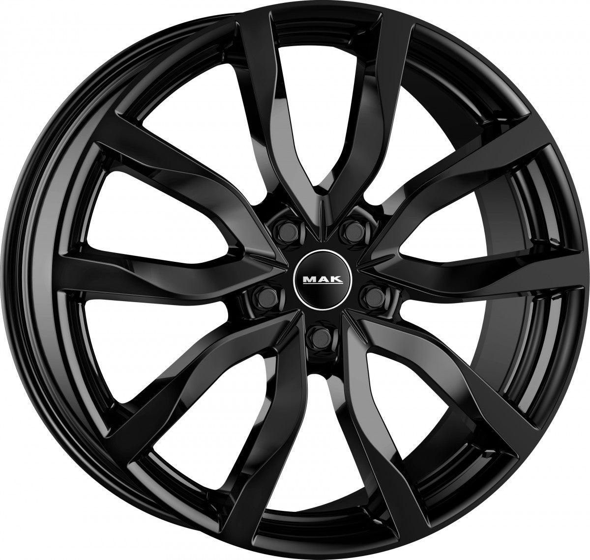 Mak Köln gloss black Alufelge 9x19 Zoll ET50 LK 5x130 ML71.6