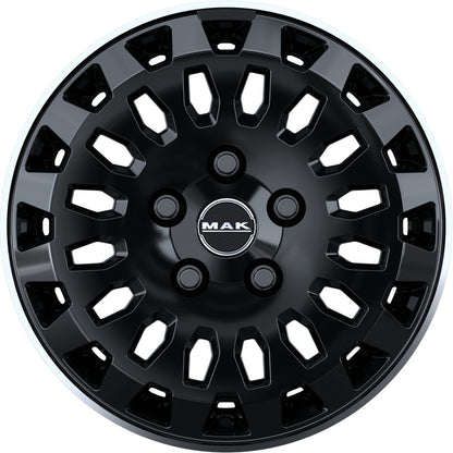 Mak Overland gloss black mirror ring Alufelge 6.5x16 Zoll ET45 LK 5x114.3 ML66.1 – Bild 2