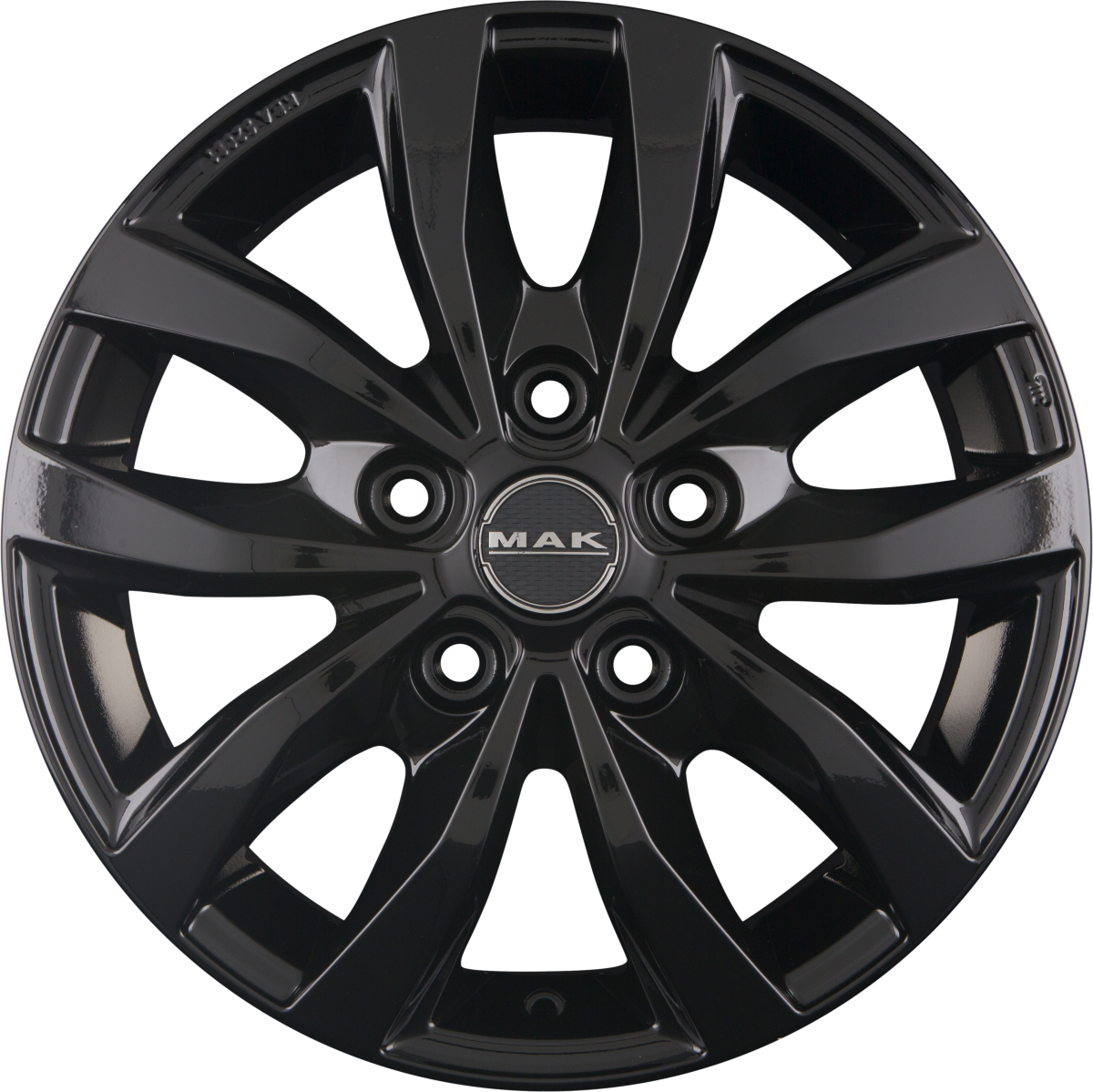 Mak Load 5 gloss black Alufelge 7x17 Zoll ET46 LK 5x108 ML65.1 – Bild 3