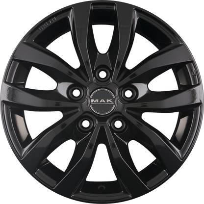 Mak Load 5 gloss black Alufelge 7x17 Zoll ET46 LK 5x108 ML65.1 – Bild 3