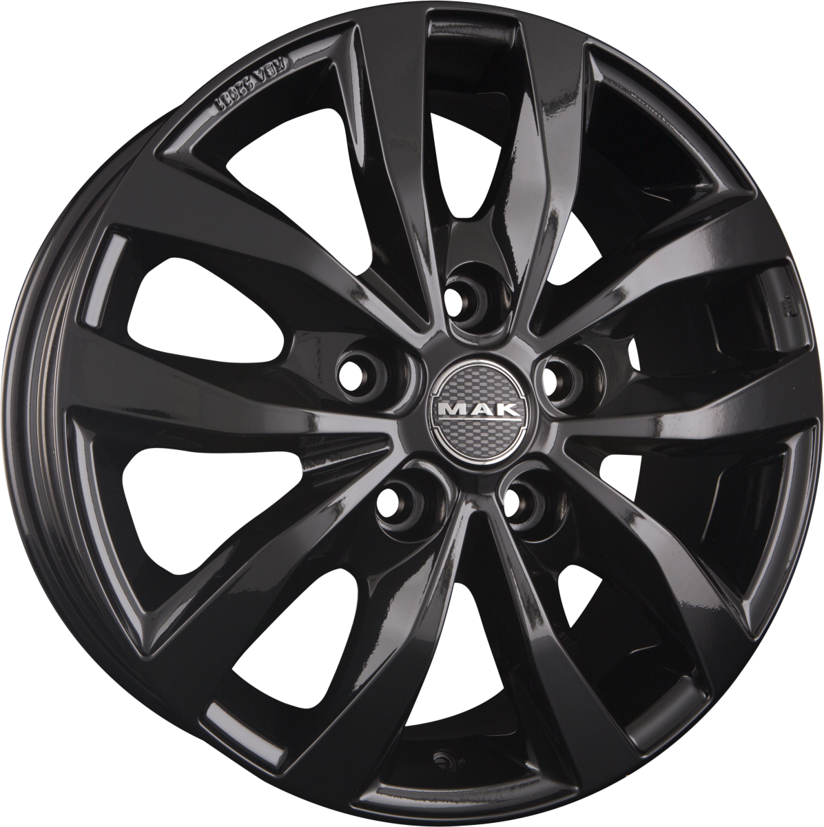 Mak Load 5 gloss black Alufelge 7x17 Zoll ET46 LK 5x108 ML65.1 – Bild 4