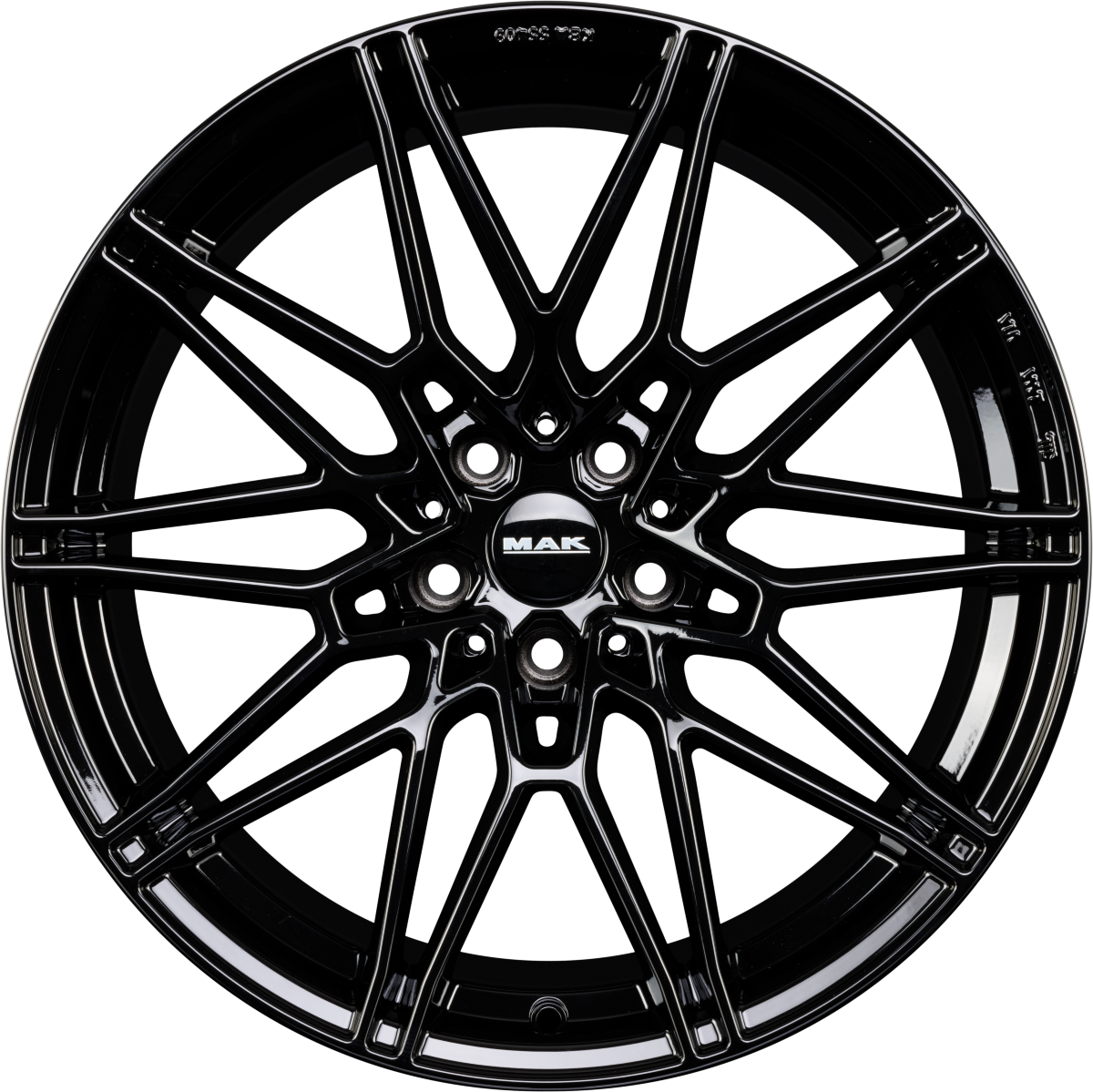 Mak König Gloss Black Alufelge 9.5x19 Zoll ET39 LK 5x120 ML72.6