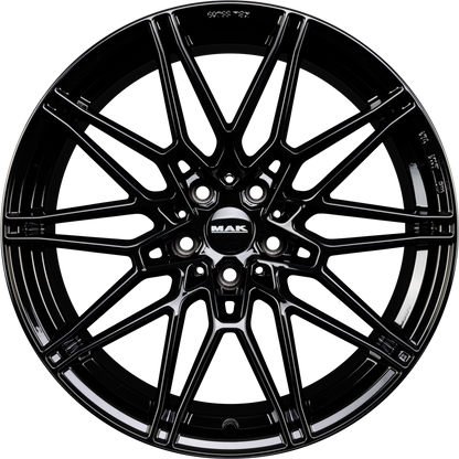 Mak König Gloss Black Alufelge 9.5x19 Zoll ET39 LK 5x120 ML72.6