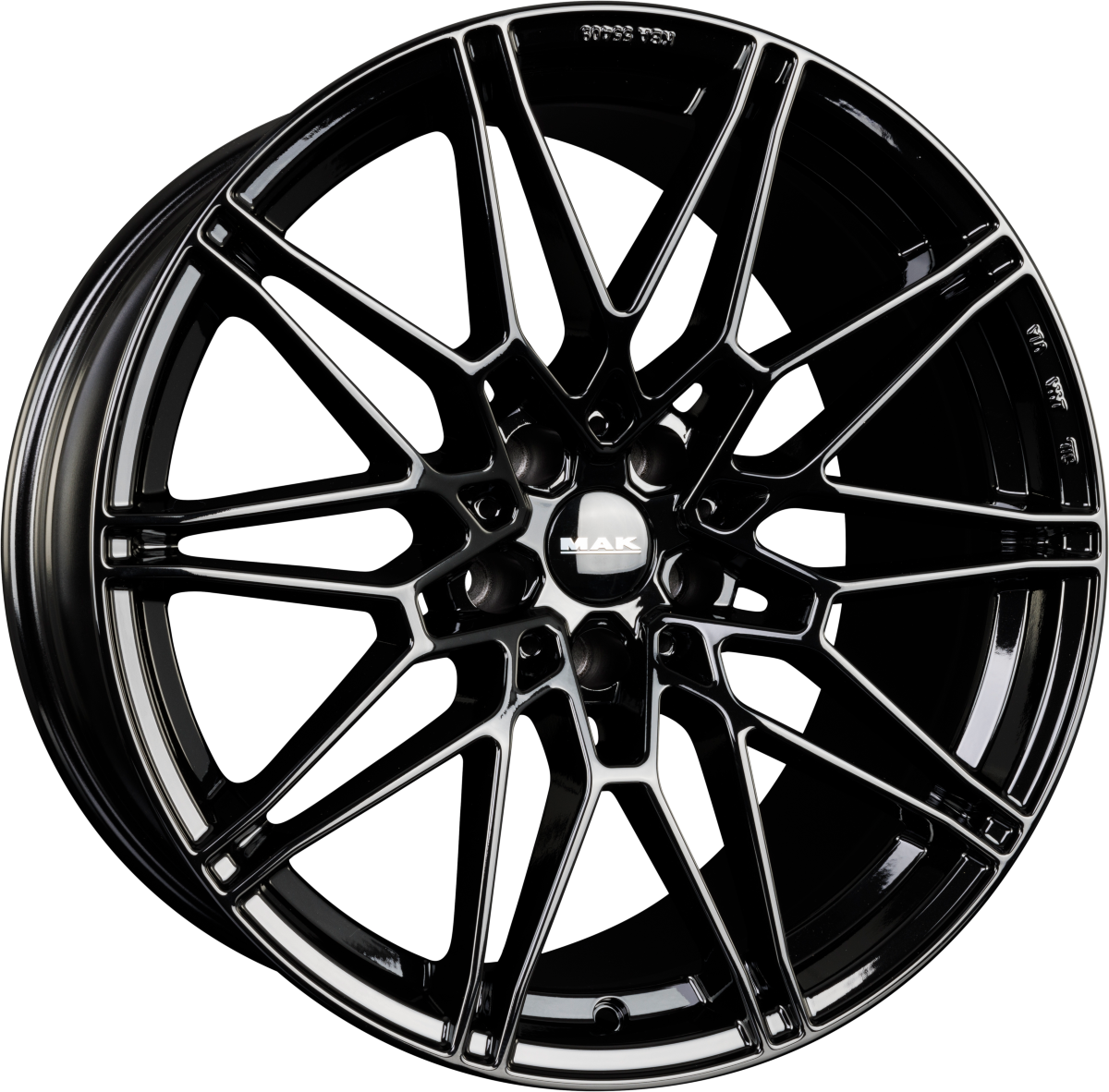 Mak König Gloss Black Alufelge 9.5x19 Zoll ET39 LK 5x120 ML72.6 – Bild 2
