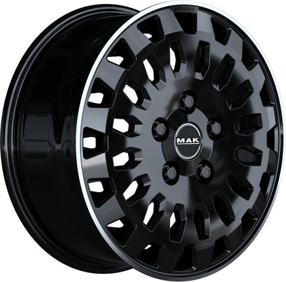 Mak Overland gloss black mirror ring Alufelge 6.5x16 Zoll ET59 LK 5x160 ML65.1 – Bild 3