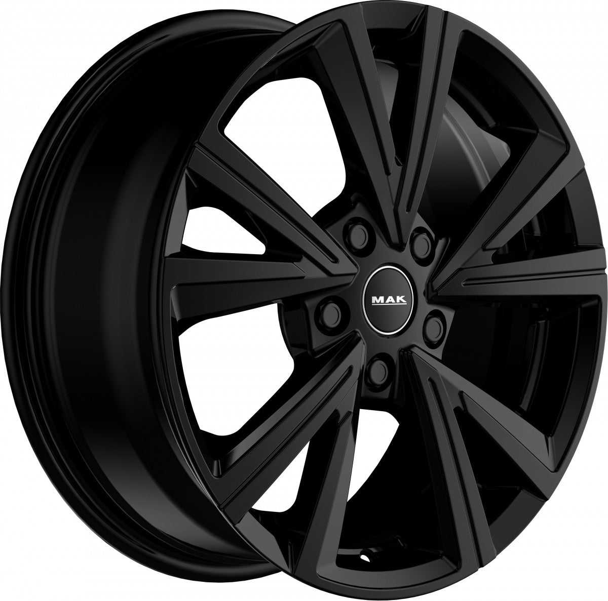 Mak Qvarz gloss black Alufelge 7x17 Zoll ET51 LK 5x100 ML57.1 – Bild 3