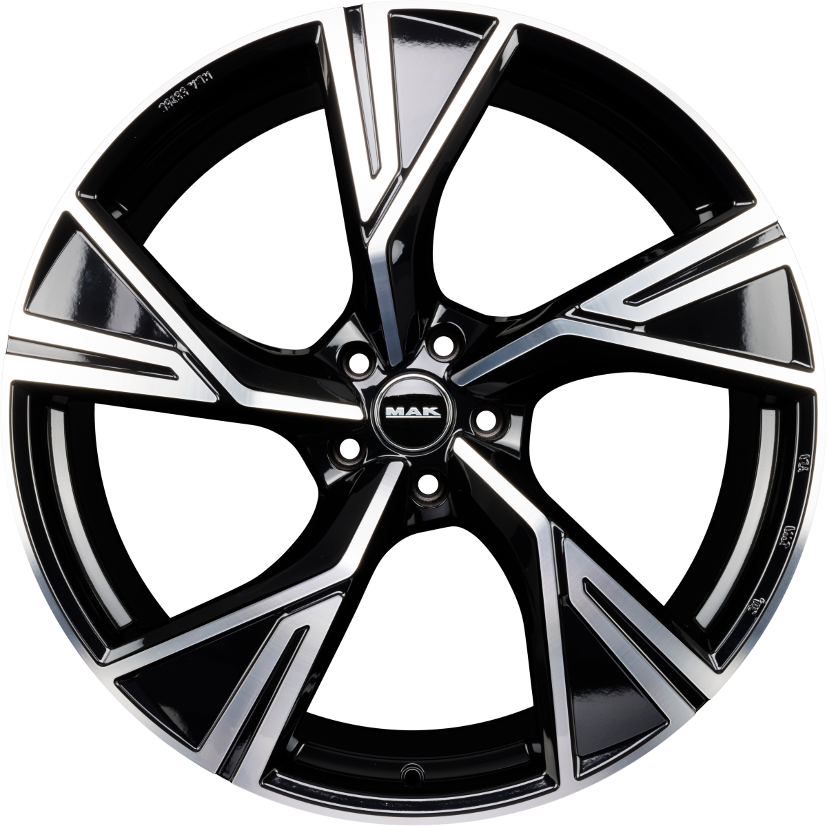 Mak Stark Black Mirror Face Alufelge 11.5x23 Zoll ET44 LK 5x120 ML66.6