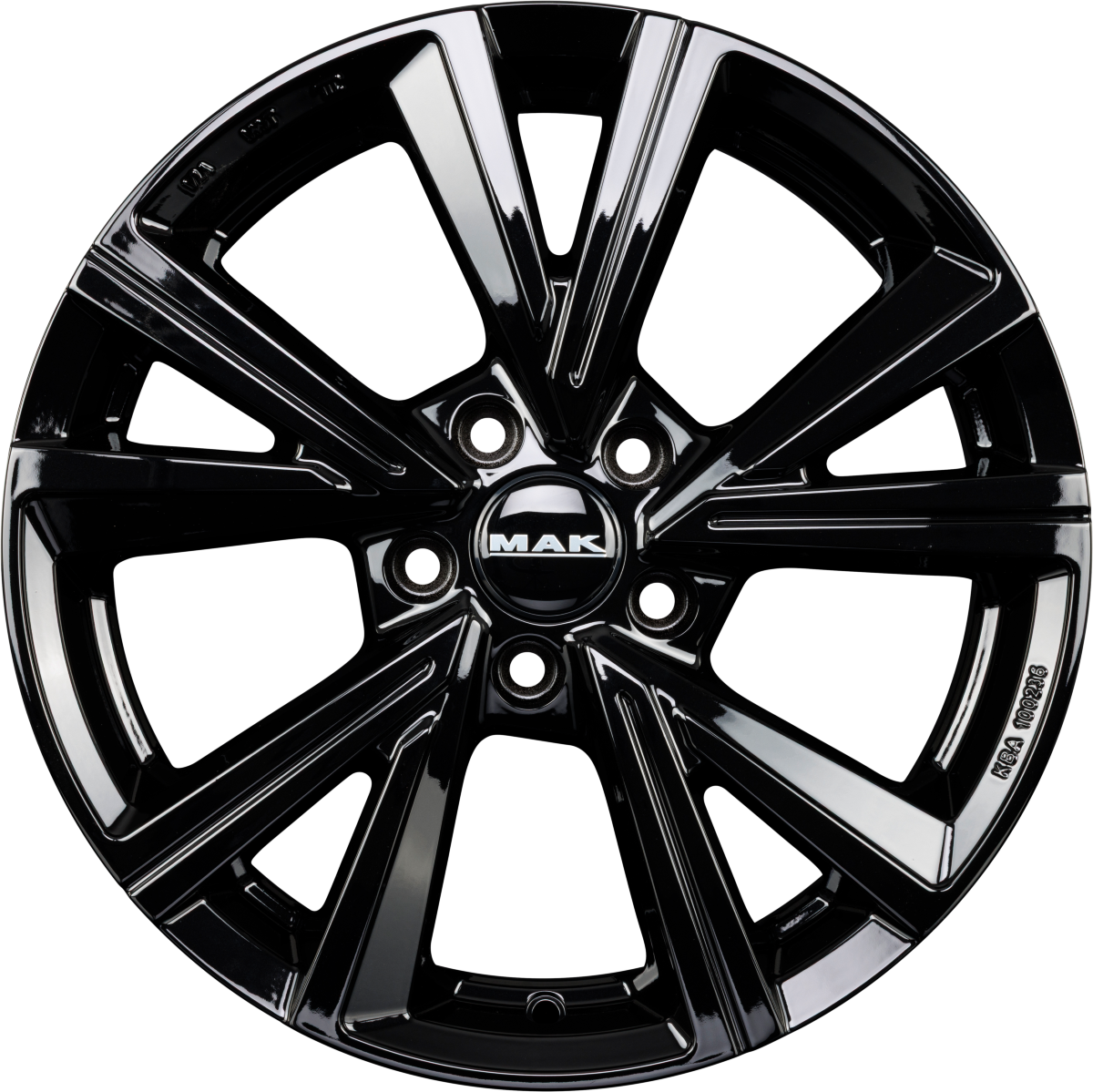 Mak Qvarz gloss black Alufelge 6.5x16 Zoll ET42 LK 5x112 ML57.1 – Bild 4