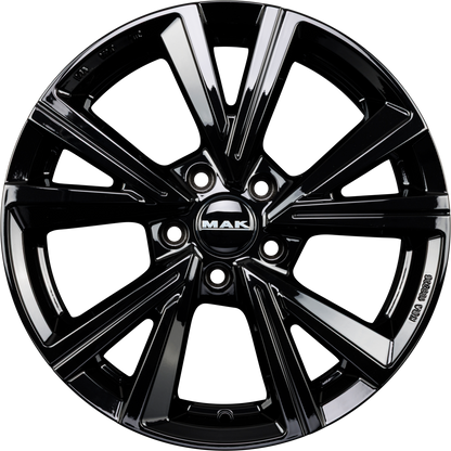 Mak Qvarz gloss black Alufelge 6.5x16 Zoll ET42 LK 5x112 ML57.1 – Bild 4