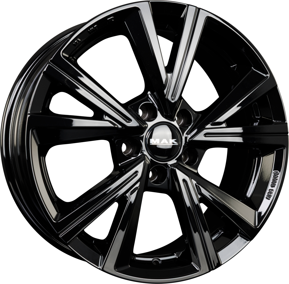 Mak Qvarz gloss black Alufelge 6.5x16 Zoll ET42 LK 5x112 ML57.1 – Bild 5