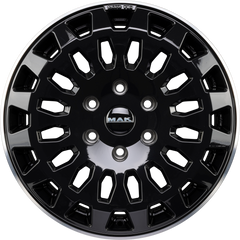 Mak Overland Gloss Black Mirror Ring Alufelge 8x18 Zoll ET50 LK 6x139.7 ML93.1