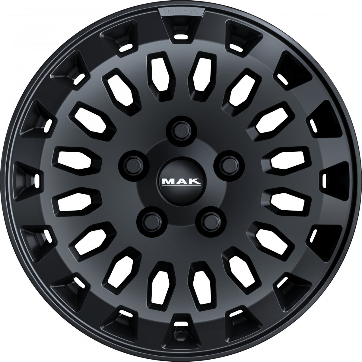 Mak Overland matt black Alufelge 8x18 Zoll ET53 LK 5x160 ML65.1 – Bild 2