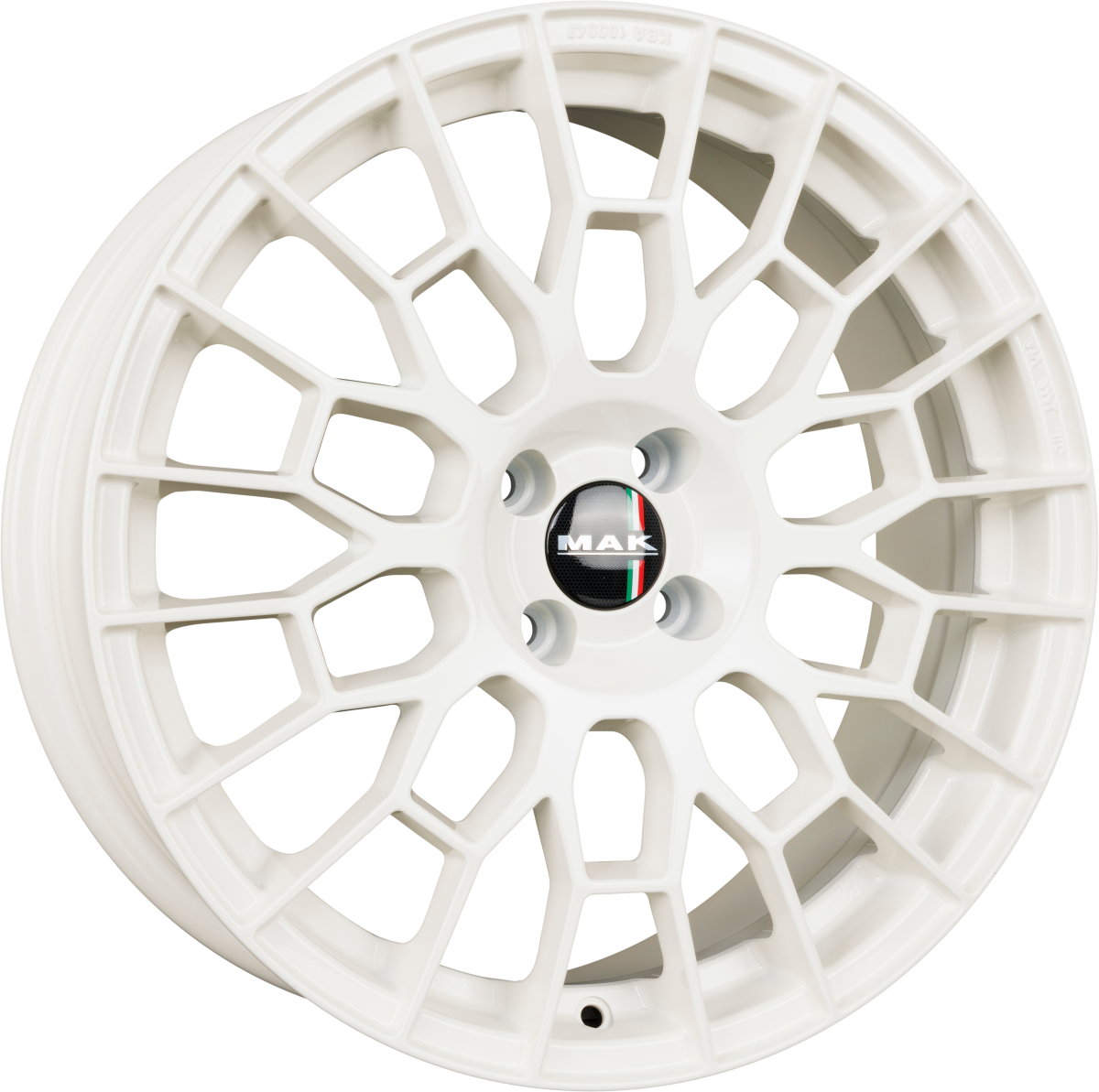 Mak APX gloss white Alufelge 7.5x18 Zoll ET45 LK 5x108 ML72 – Bild 5