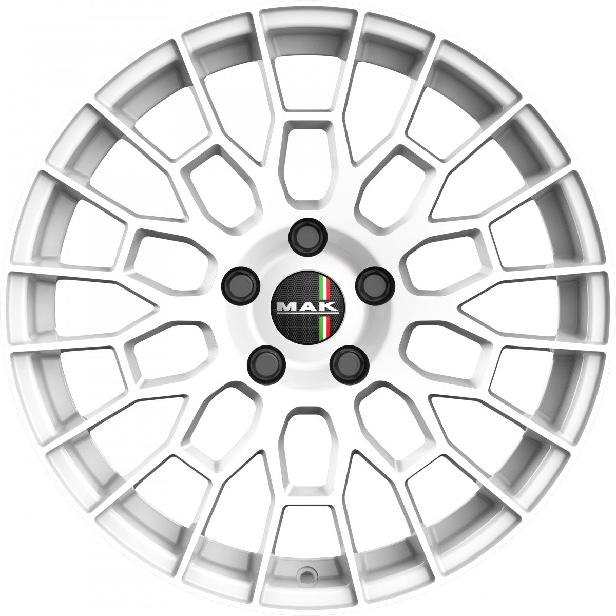 Mak APX gloss white Alufelge 7.5x18 Zoll ET45 LK 5x112 ML76 – Bild 2