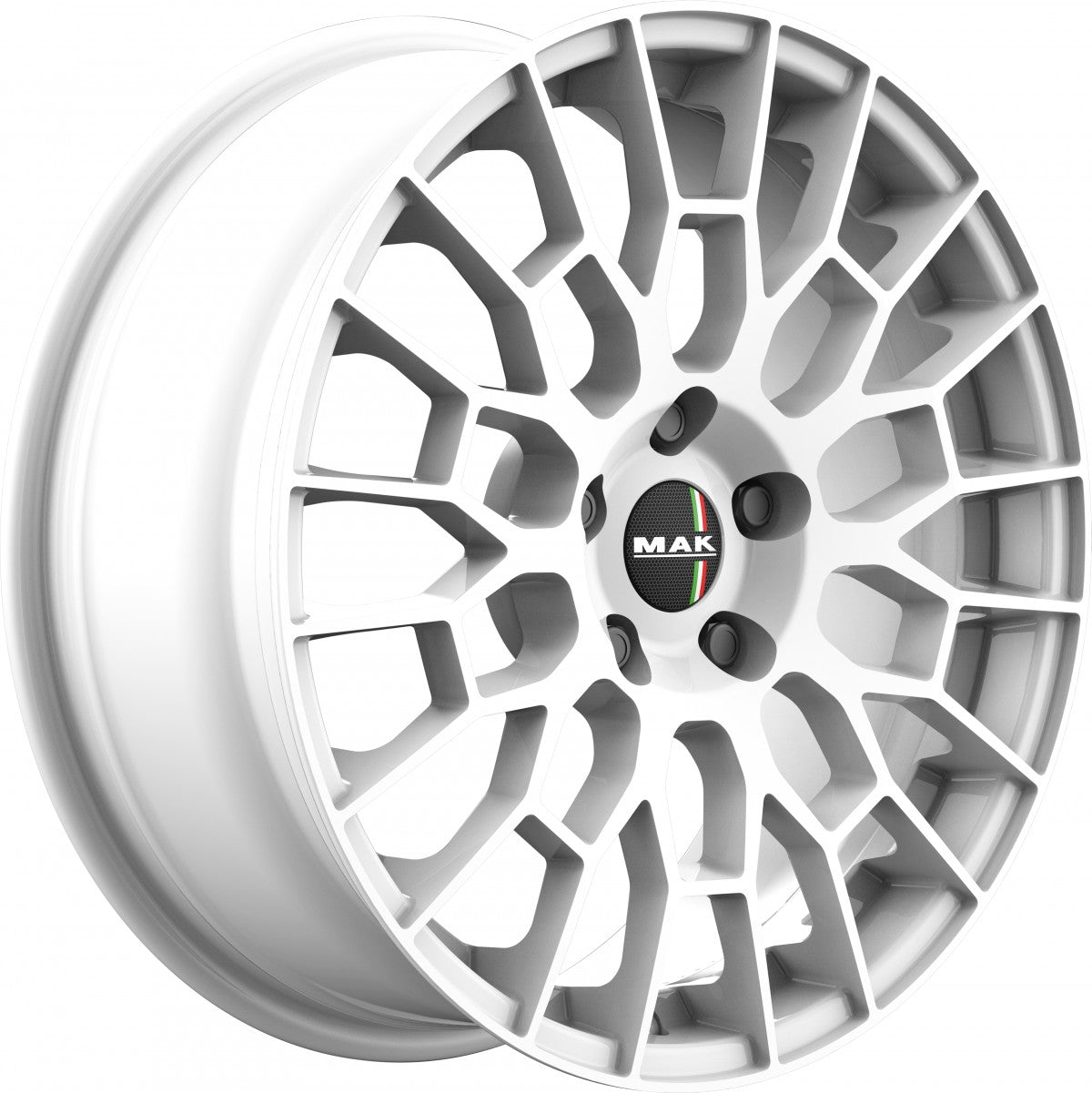 Mak APX gloss white Alufelge 7.5x18 Zoll ET45 LK 5x112 ML76 – Bild 3