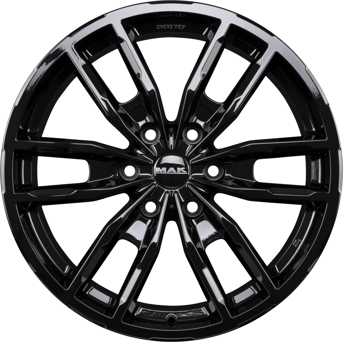 Mak Peak gloss black Alufelge 7.5x17 Zoll ET55 LK 6x130 ML84.1