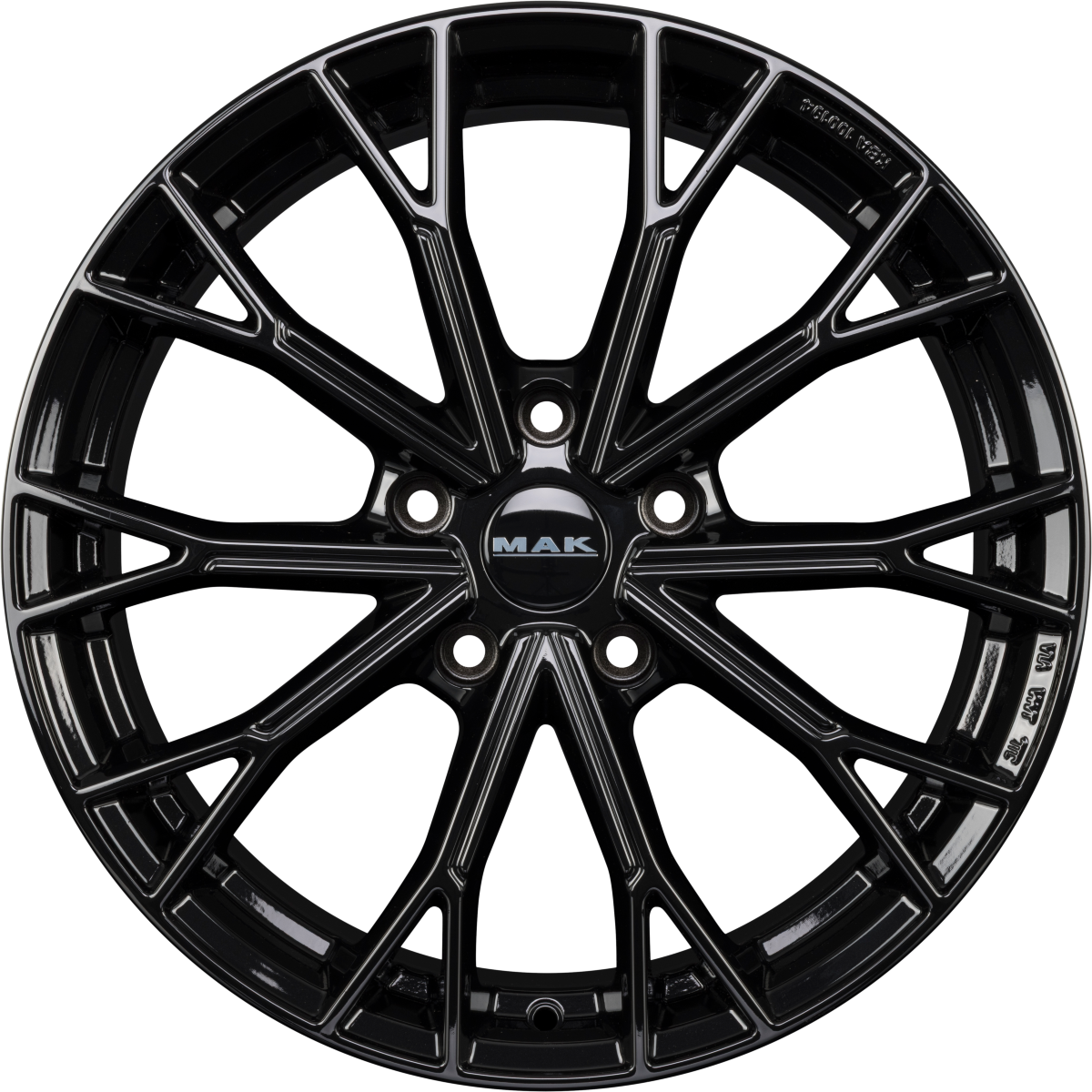 Mak Asphalt gloss black Alufelge 8x20 Zoll ET33 LK 5x108 ML72 – Bild 4