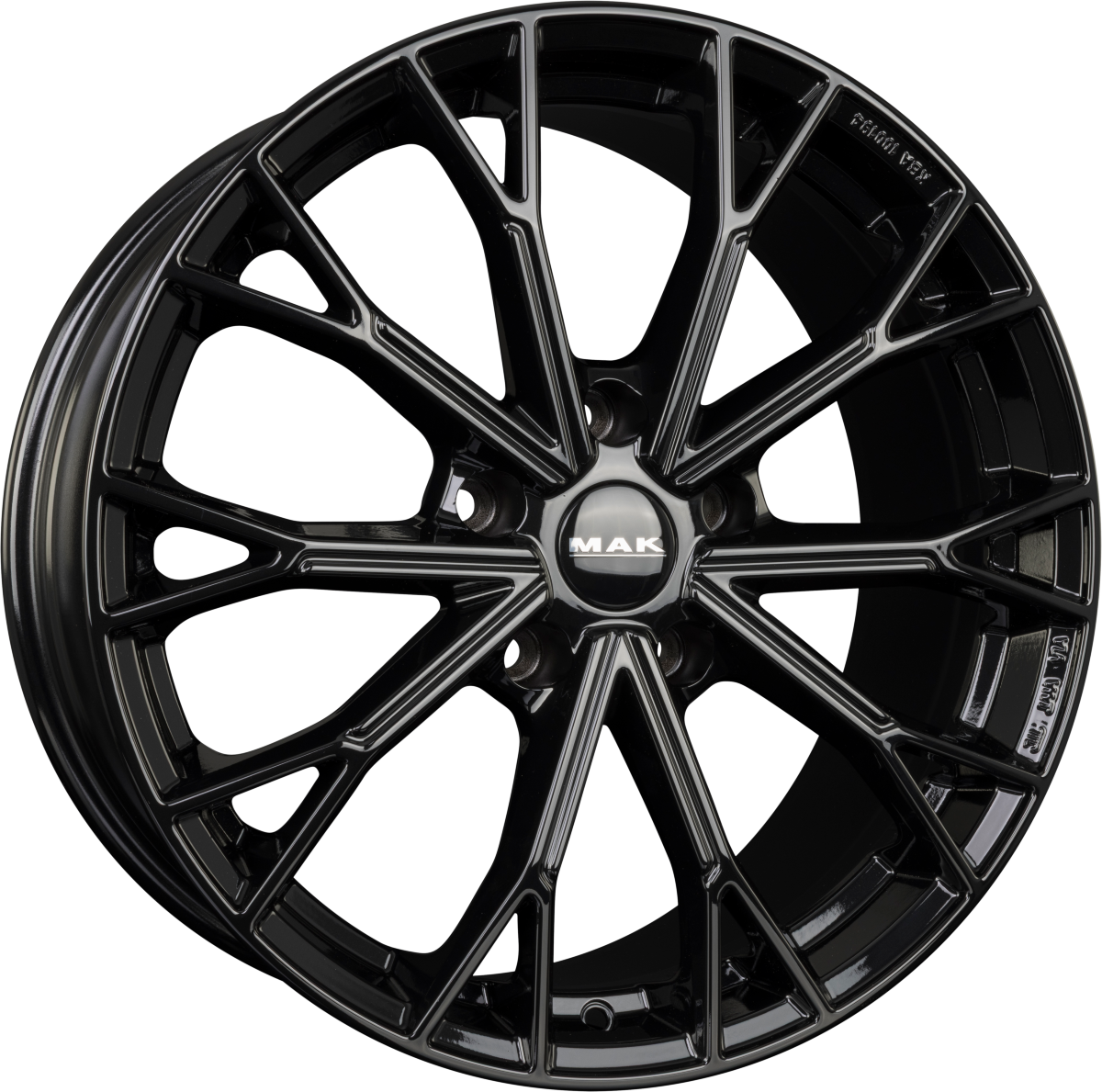 Mak Asphalt gloss black Alufelge 8x20 Zoll ET33 LK 5x108 ML72 – Bild 5