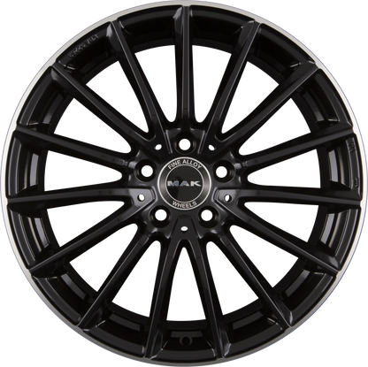 Mak Komet Gloss Black Mirror Ring Alufelge 9x18 Zoll ET60 LK 5x112 ML66.6
