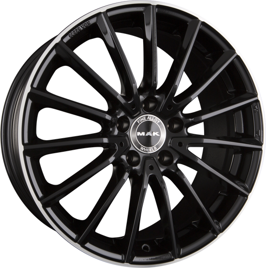 Mak Komet Gloss Black Mirror Ring Alufelge 9x18 Zoll ET60 LK 5x112 ML66.6 – Bild 2