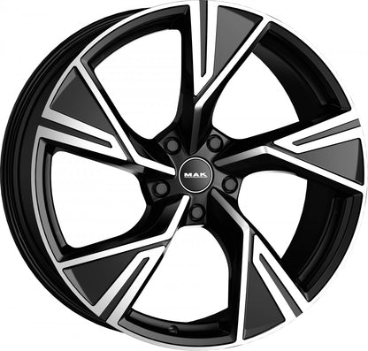 Mak Stark black mirror Alufelge 8.5x21 Zoll ET31 LK 5x112 ML66.45