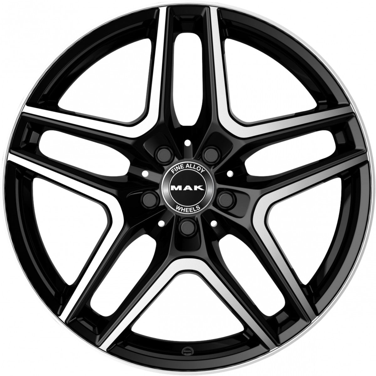 Mak Aurum black mirror Alufelge 8x19 Zoll ET48 LK 5x112 ML66.6 – Bild 2