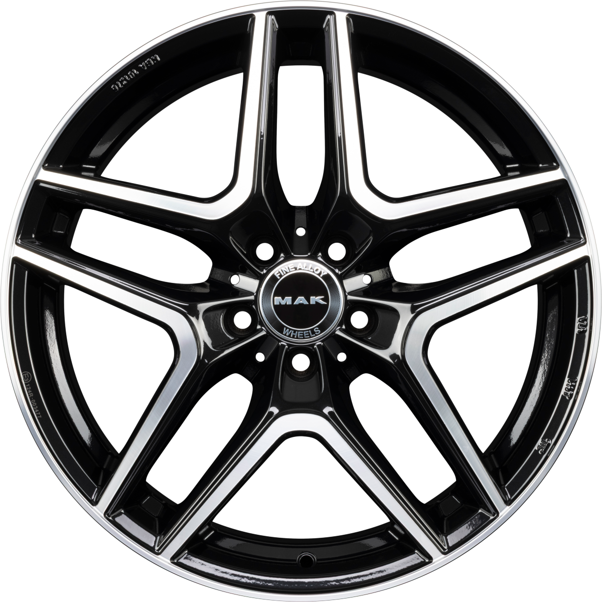 Mak Aurum Black Mirror Face Alufelge 9x19 Zoll ET20 LK 5x112 ML66.6