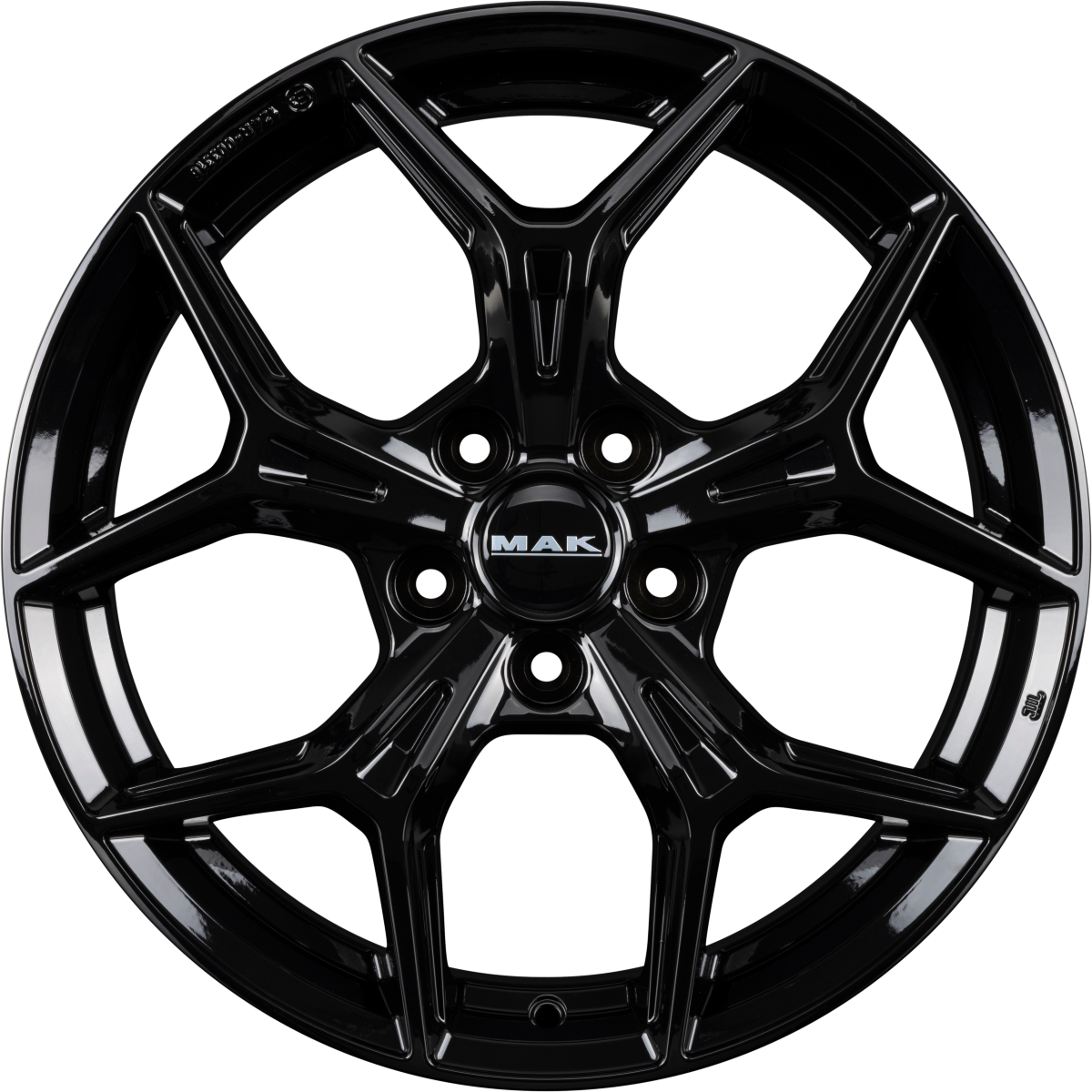 Mak Epica gloss black Alufelge 8x19 Zoll ET42 LK 5x108 ML72 – Bild 4