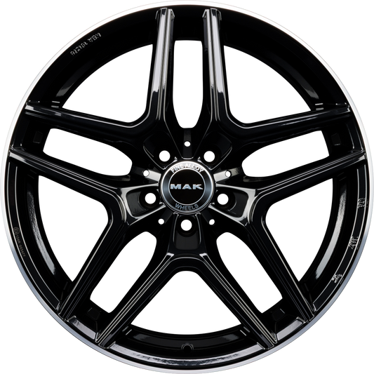 Mak Aurum Gloss Black Mirror Ring Alufelge 9x18 Zoll ET42 LK 5x112 ML66.6