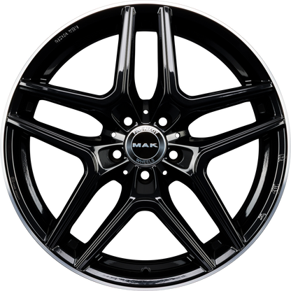 Mak Aurum Gloss Black Mirror Ring Alufelge 9x18 Zoll ET50 LK 5x112 ML66.6
