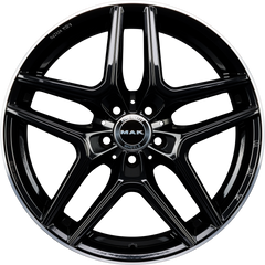 Mak Aurum Gloss Black Mirror Ring Alufelge 9x18 Zoll ET57 LK 5x112 ML66.6