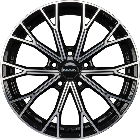 Mak Asphalt Black Mirror Face Alufelge 8x18 Zoll ET38 LK 5x112 ML57.1