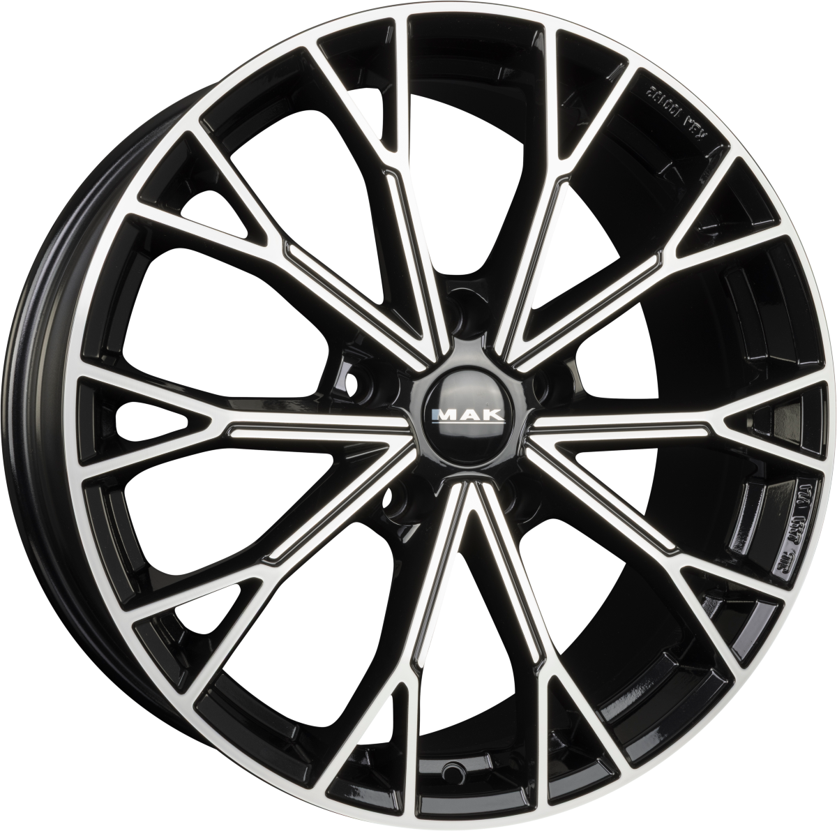 Mak Asphalt Black Mirror Face Alufelge 8x18 Zoll ET38 LK 5x112 ML57.1 – Bild 2