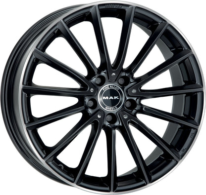 Mak Komet gloss black mirror ring Alufelge 9x18 Zoll ET42 LK 5x112 ML66.6