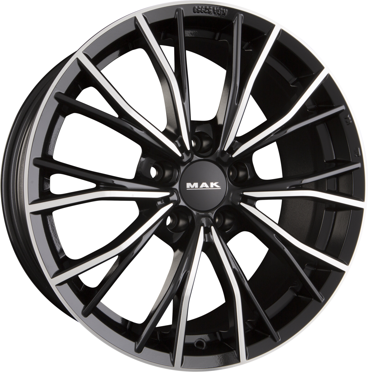 Mak Mark black mirror Alufelge 8x18 Zoll ET20 LK 5x112 ML66.6 – Bild 4