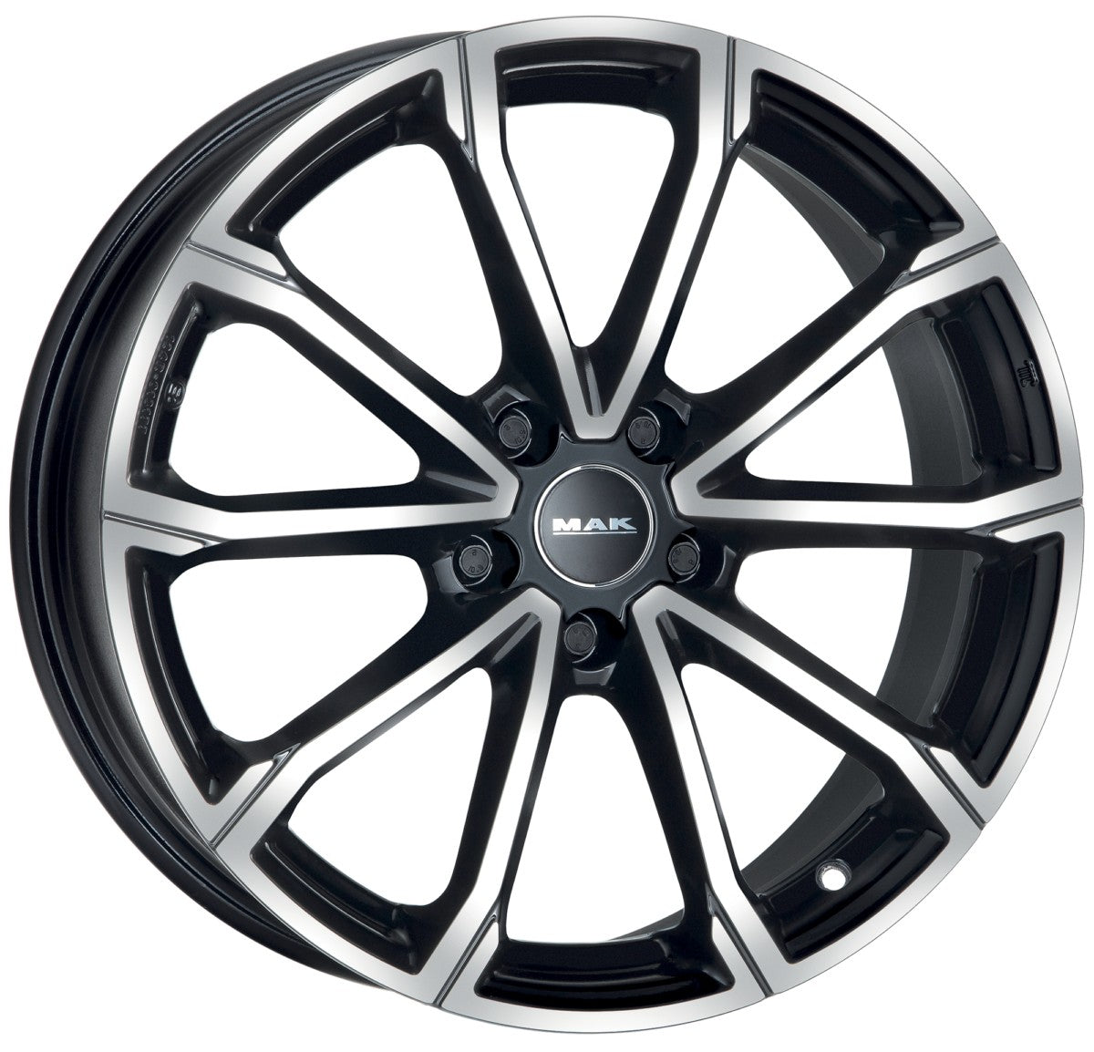 Mak DaVinci black mirror Alufelge 7.5x17 Zoll ET51 LK 5x112 ML57.1