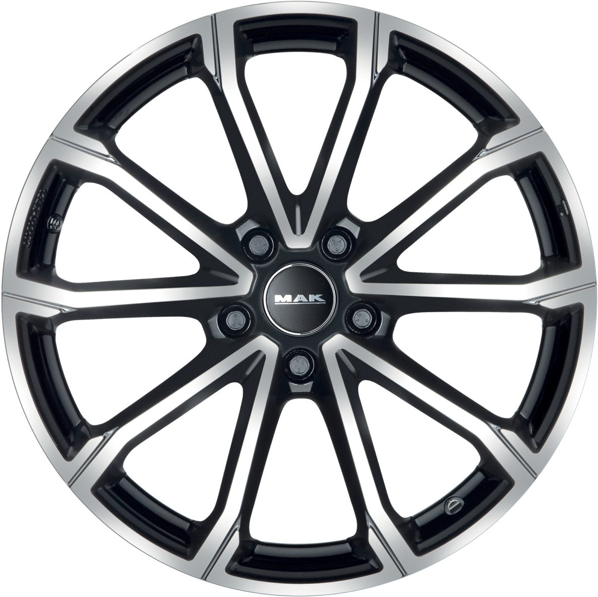 Mak DaVinci black mirror Alufelge 7.5x17 Zoll ET51 LK 5x112 ML57.1 – Bild 2