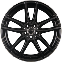 Mak Evo Gloss Black Mirror Ring Alufelge 8x18 Zoll ET48 LK 5x112 ML66.6