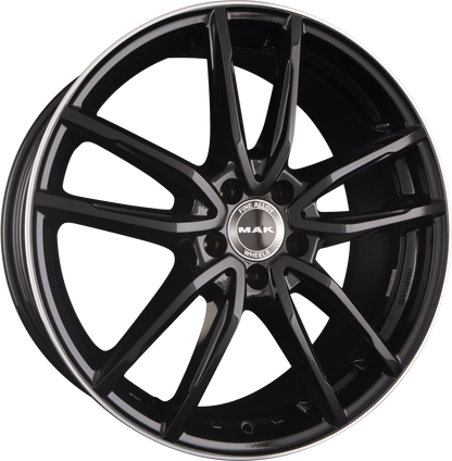 Mak Evo Gloss Black Mirror Ring Alufelge 8x18 Zoll ET48 LK 5x112 ML66.6 – Bild 2