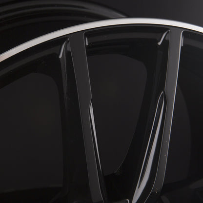 Mak Evo Gloss Black Mirror Ring Alufelge 8x18 Zoll ET48 LK 5x112 ML66.6 – Bild 3